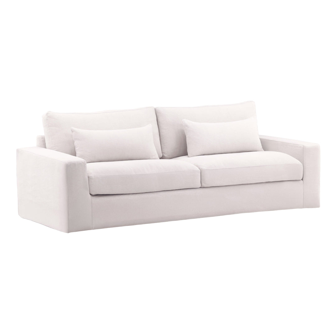 Silvie Sofa Slipcover White — Front Three-Quarter