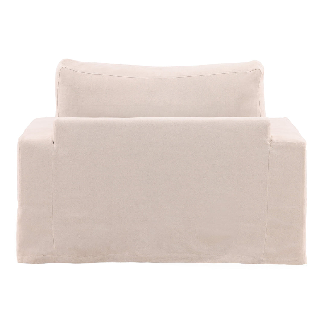 Silvie Sofa Chair Slipcover Natural — Back
