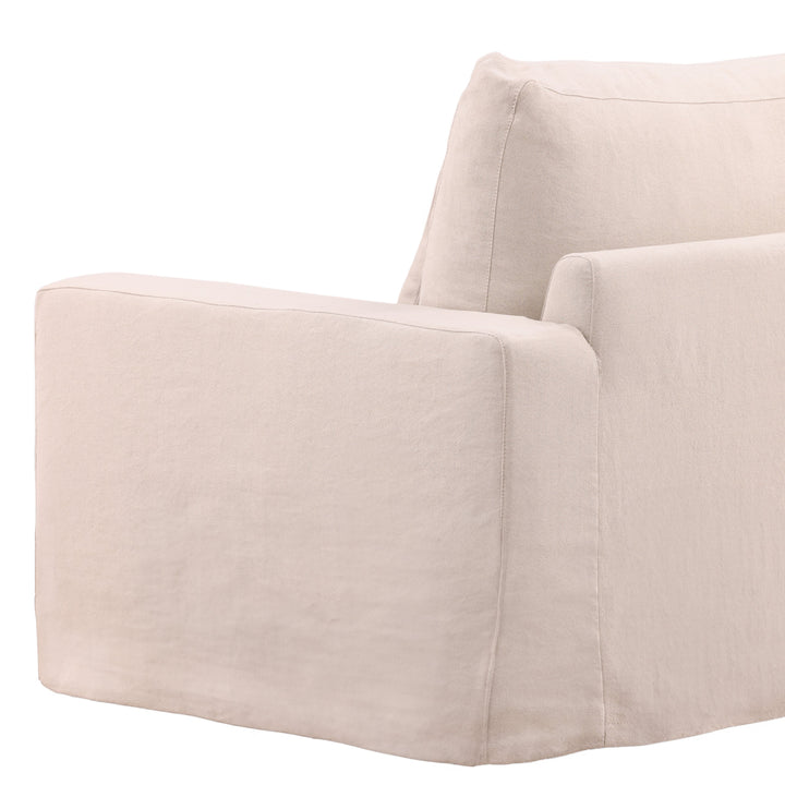 Silvie Sofa Chair Slipcover Natural — Detail 2