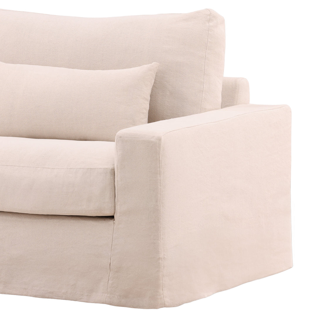Silvie Sofa Chair Slipcover Natural — Detail 3
