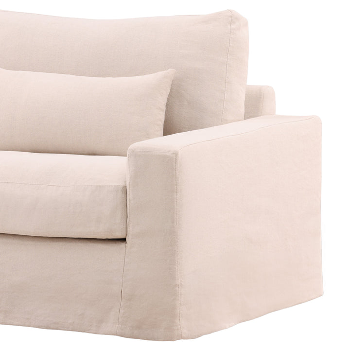 Silvie Sofa Chair Slipcover Natural — Detail 3