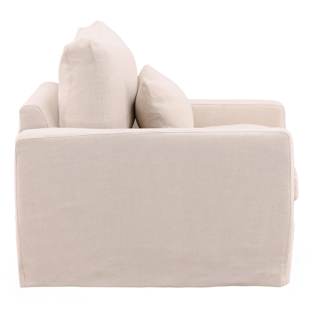 Silvie Sofa Chair Slipcover Natural — Profile