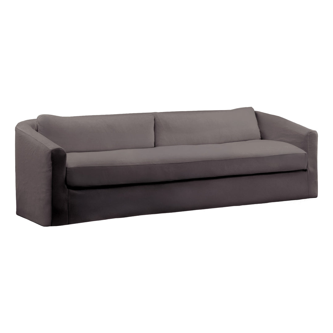 Violetta Sofa Slipcover Stone — Front Three-Quarter