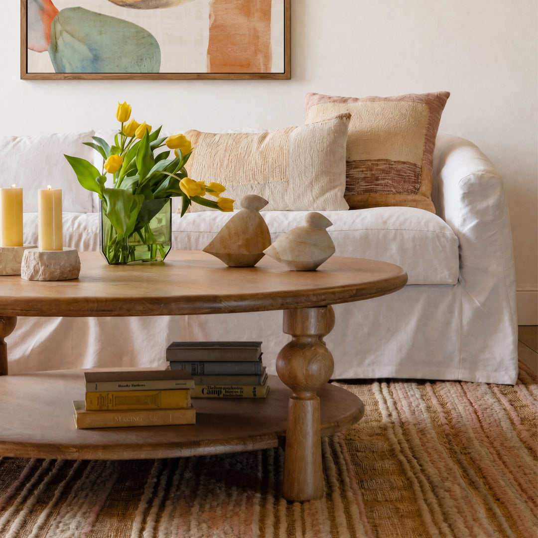Violetta Sofa Slipcover White — Lifestyle
