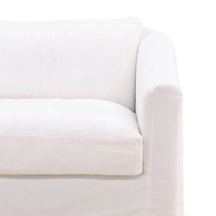Violetta Sofa Chair Slipcover White — Detail 2