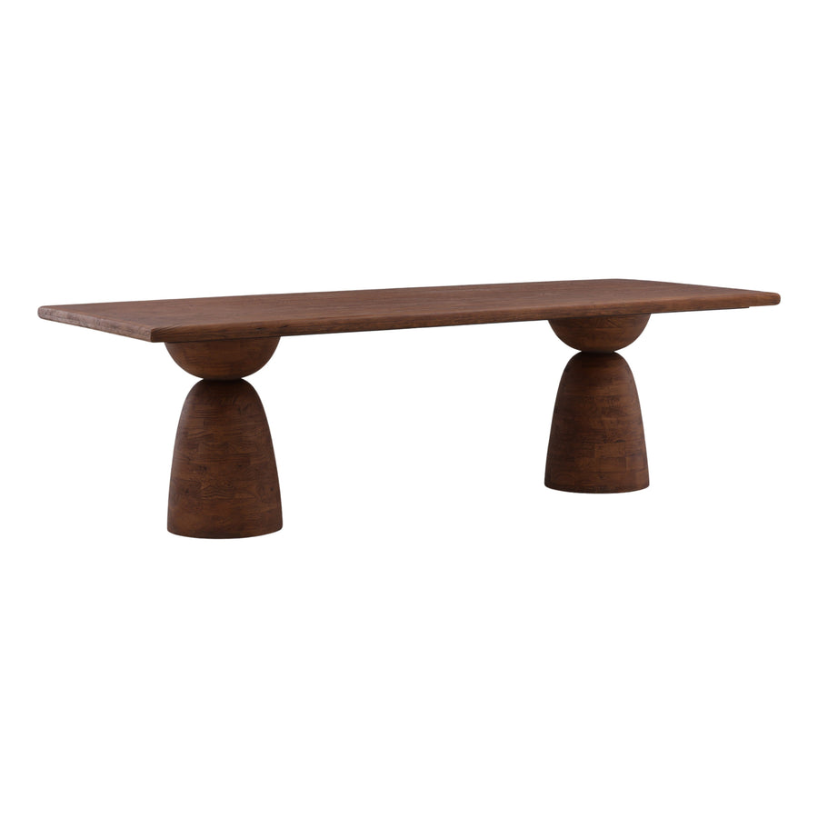 Amberley Dining Table Brown — Front Three-Quarter