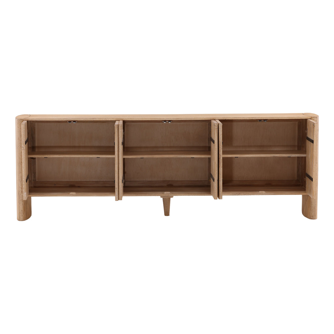 Lorcen Sideboard Light Natural — Open Door
