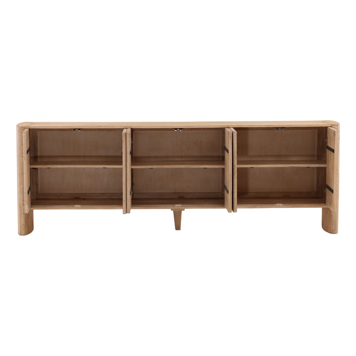 Lorcen Sideboard Light Natural — Open Door