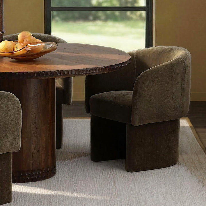 Ynez Dining Chair Olive — Lifestyle