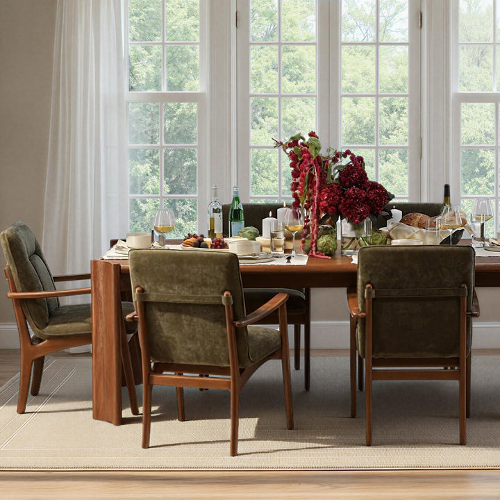 Tallesa Dining Chair Olive — Lifestyle
