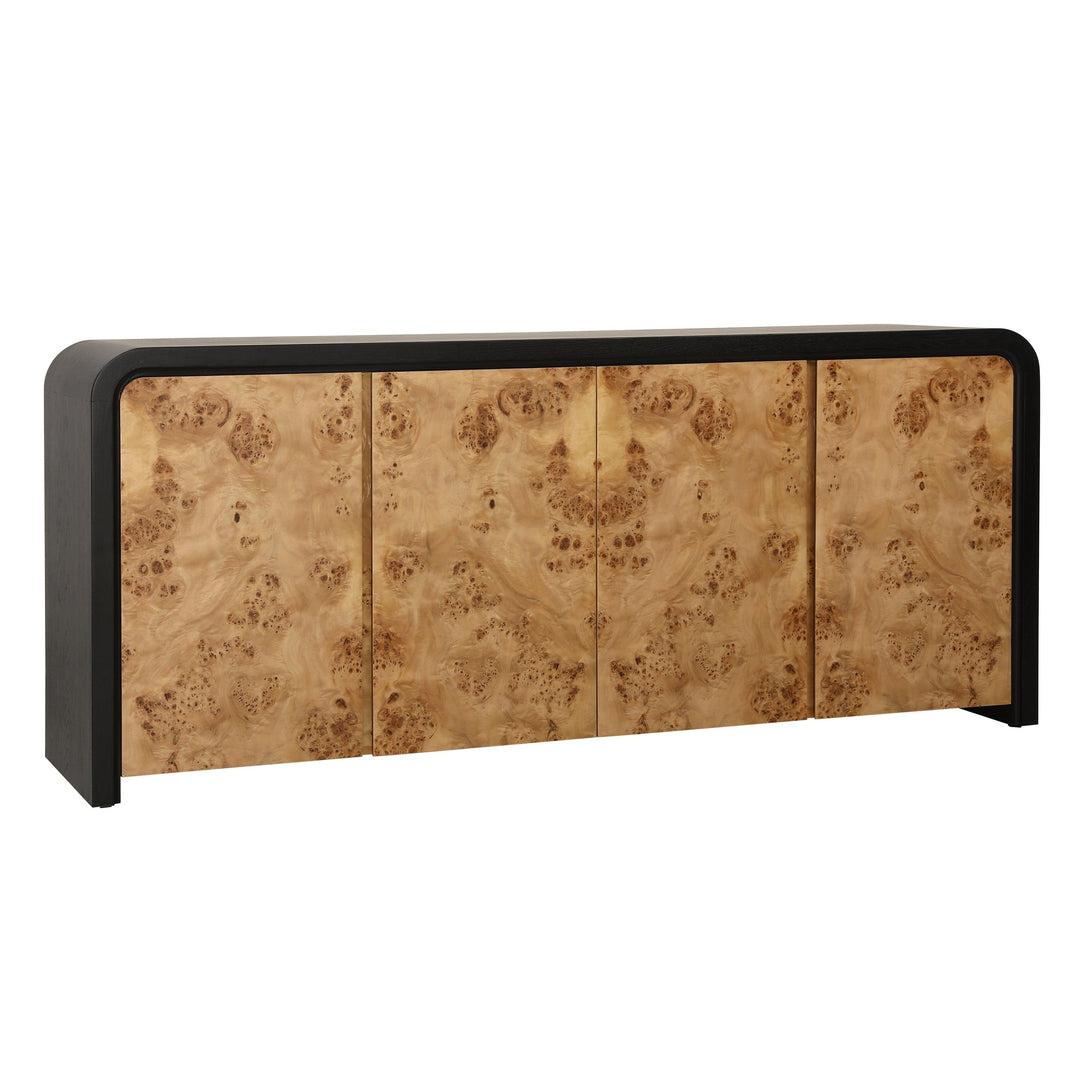 Brennon Sideboard Black and Burl - SwayLiving