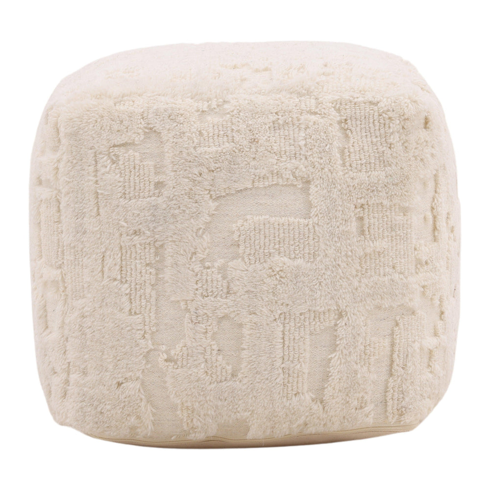 Hiver Pouf Ivory - SwayLiving