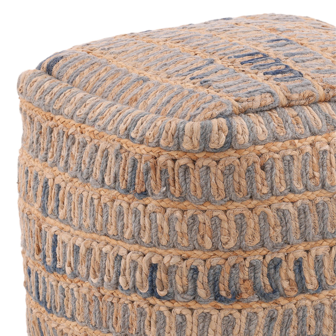 Aziel Pouf Blue - SwayLiving