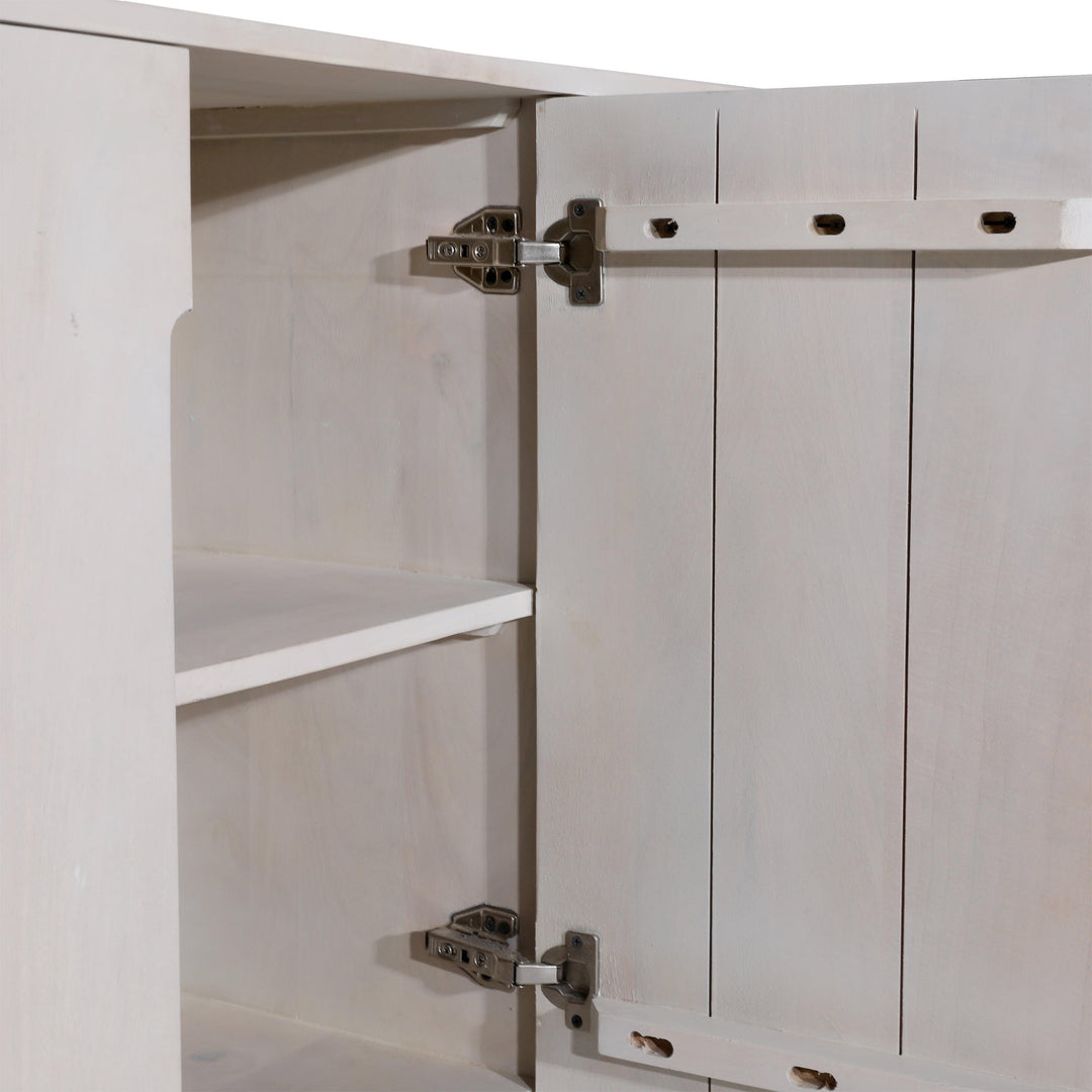 Esposito Cabinet White 4-Door - SwayLiving