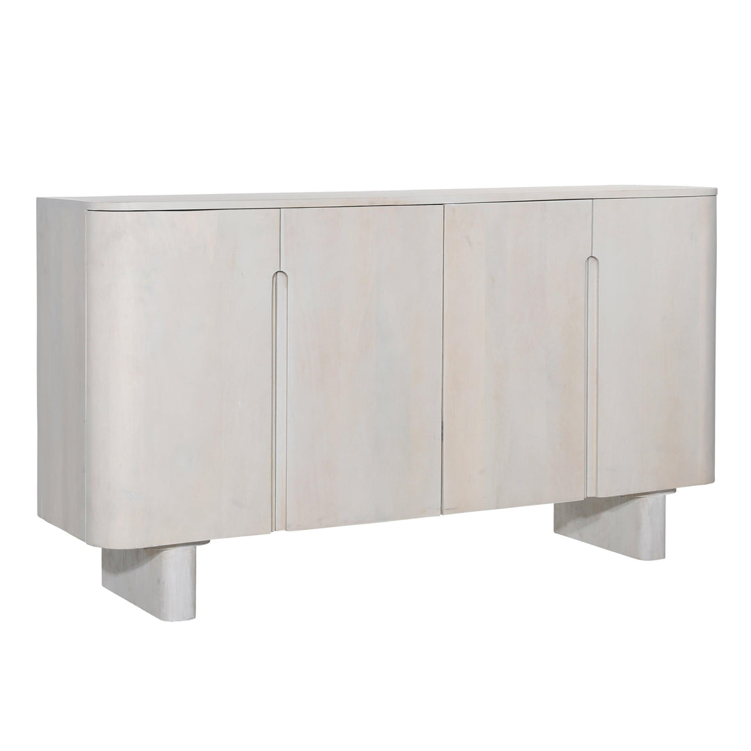 Esposito Cabinet White 4-Door - SwayLiving