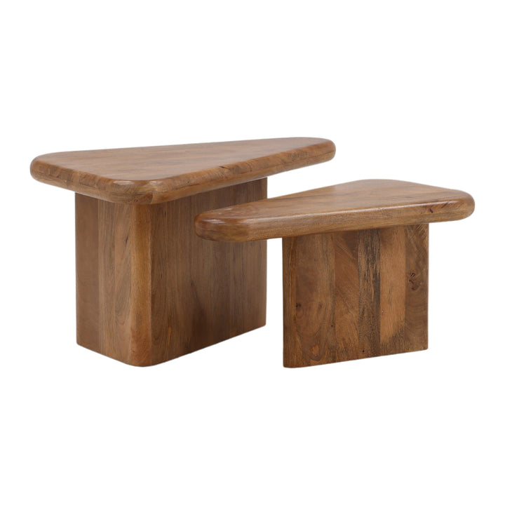 Sasha Coffee Table Set of 2 Brown - SwayLiving
