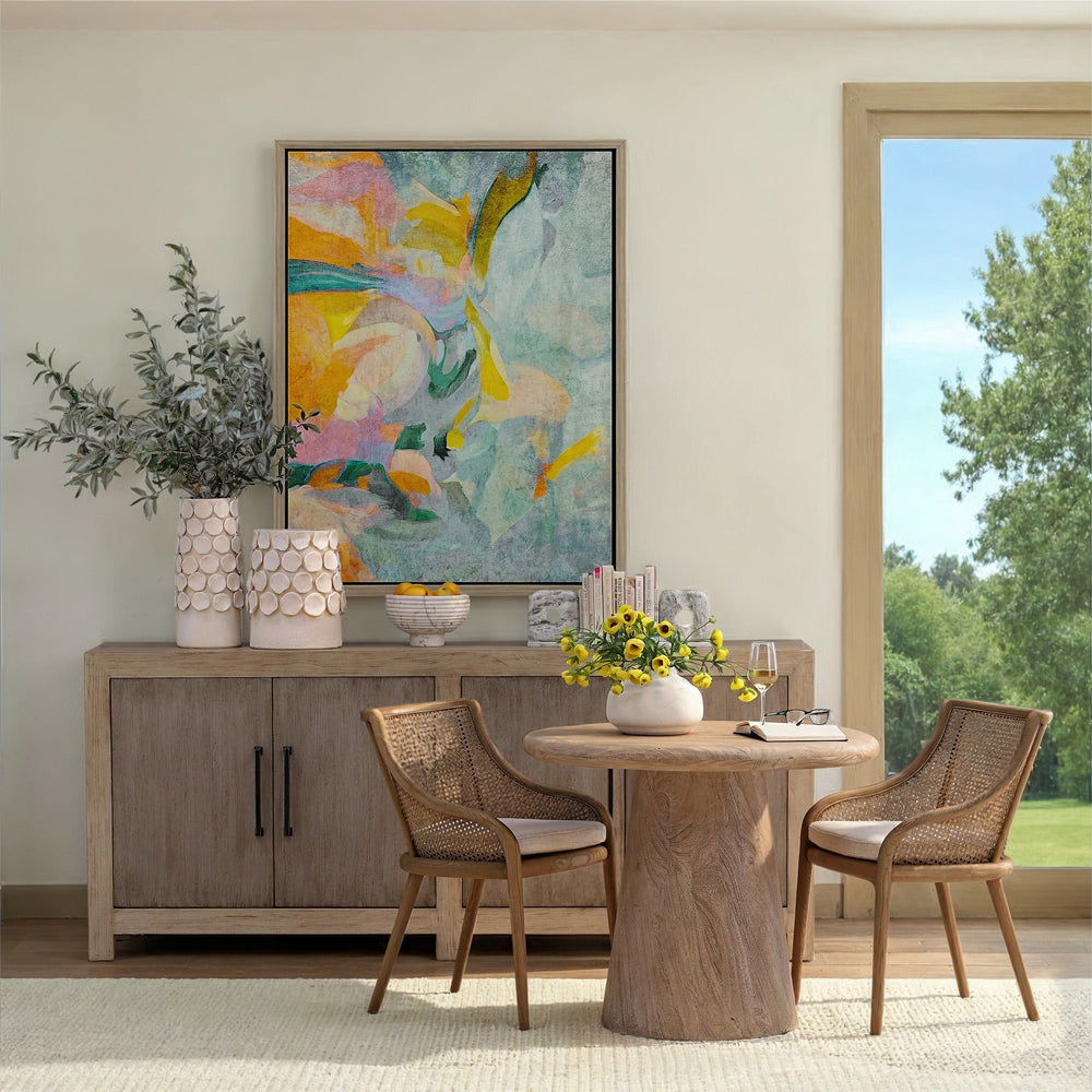Marcy Bistro Table Weathered Natural — Lifestyle