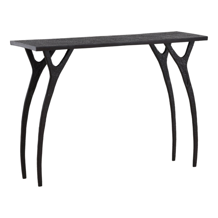 Bastian Console Table Black — Front Three-Quarter
