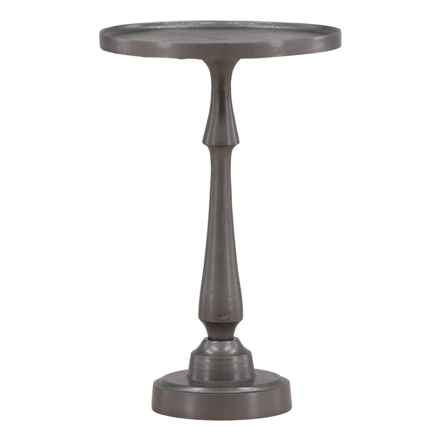 Lunede Side Table Antique Nickel Small — Front Three-Quarter