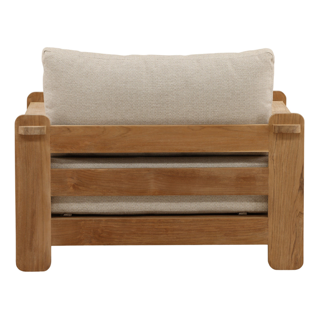 Julienne Outdoor Sofa Chair Taupe — Back