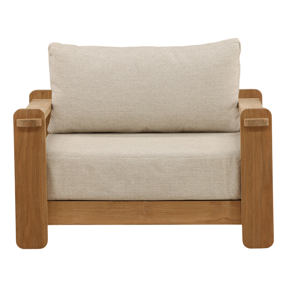 Julienne Outdoor Sofa Chair Taupe — Front