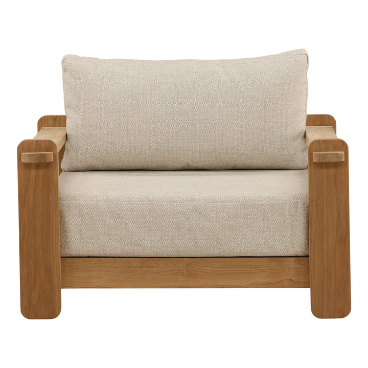 Julienne Outdoor Sofa Chair Taupe — Front