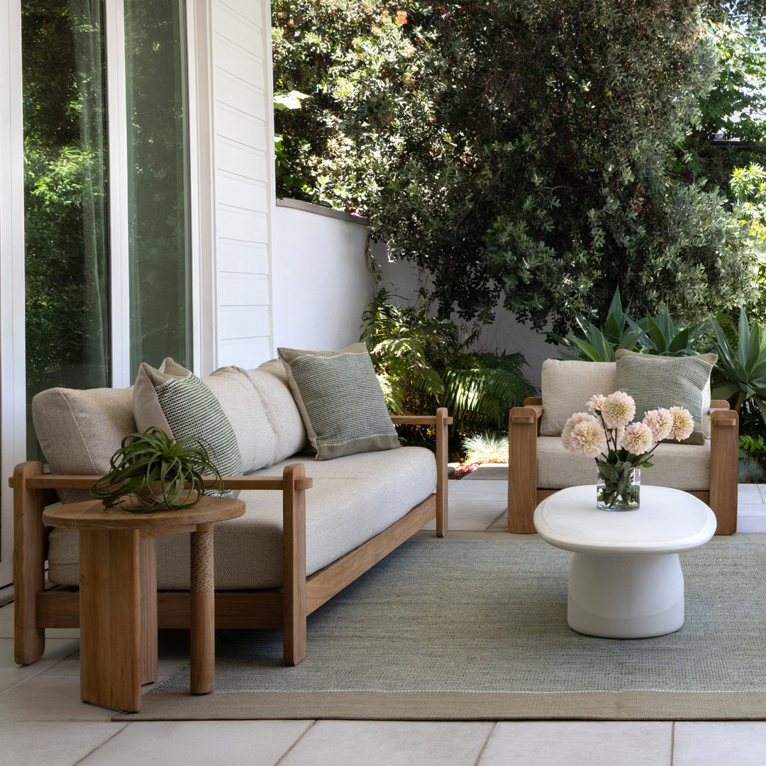 Julienne Outdoor Sofa Taupe — Lifestyle