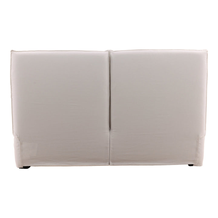 Omario Bed King Off White — Back
