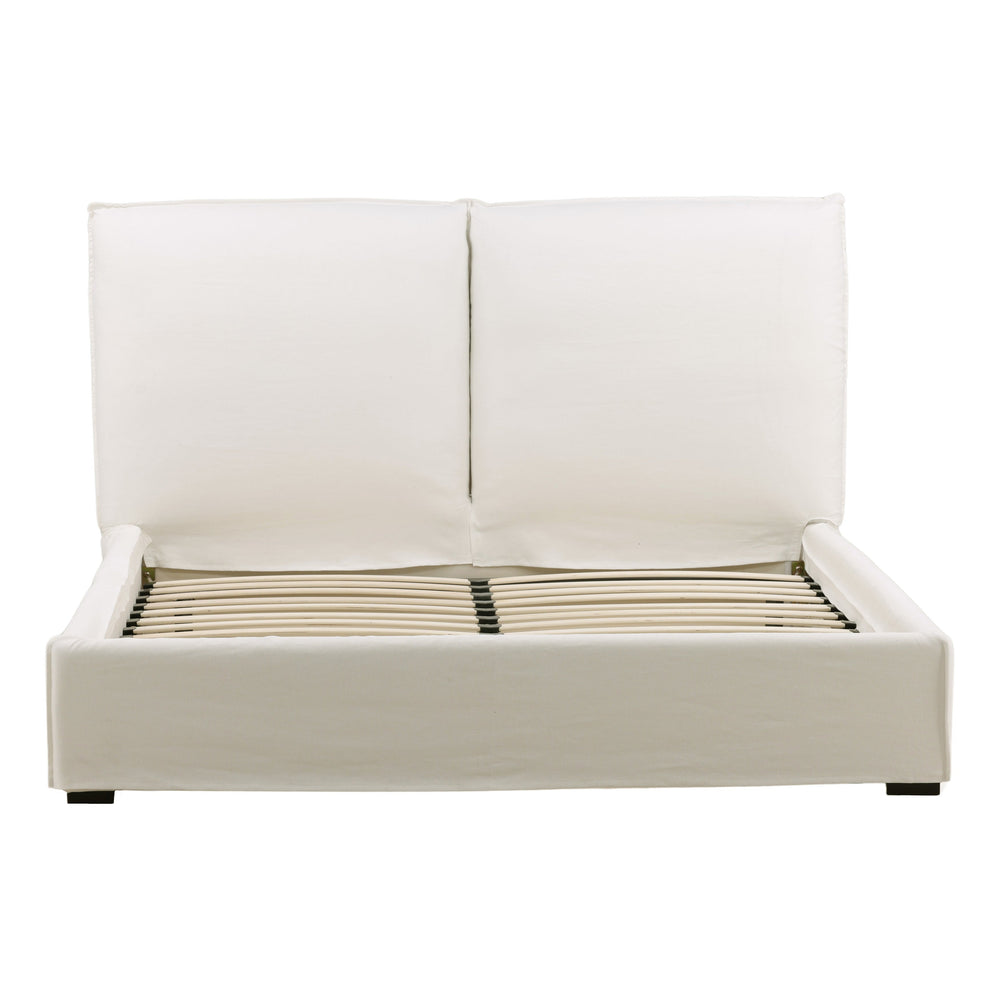 Omario Bed King Off White — Front