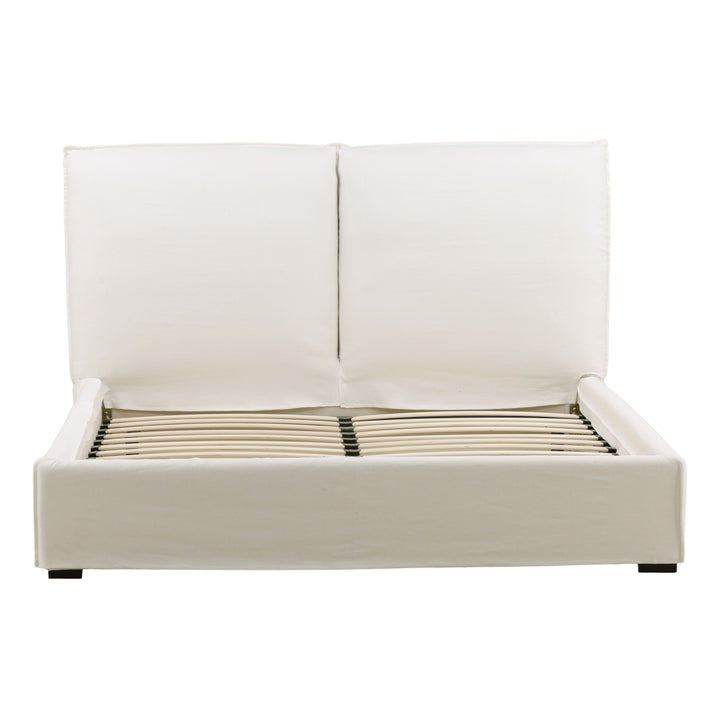 Omario Bed King Off White — Front