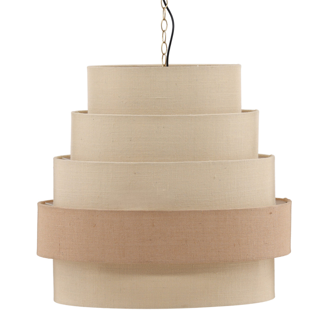Danetta Pendant Light White Natural — Front Three-Quarter