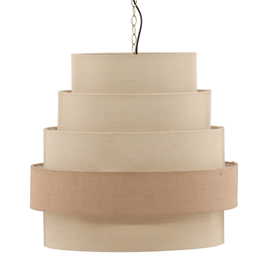 Danetta Pendant Light White Natural — Front Three-Quarter