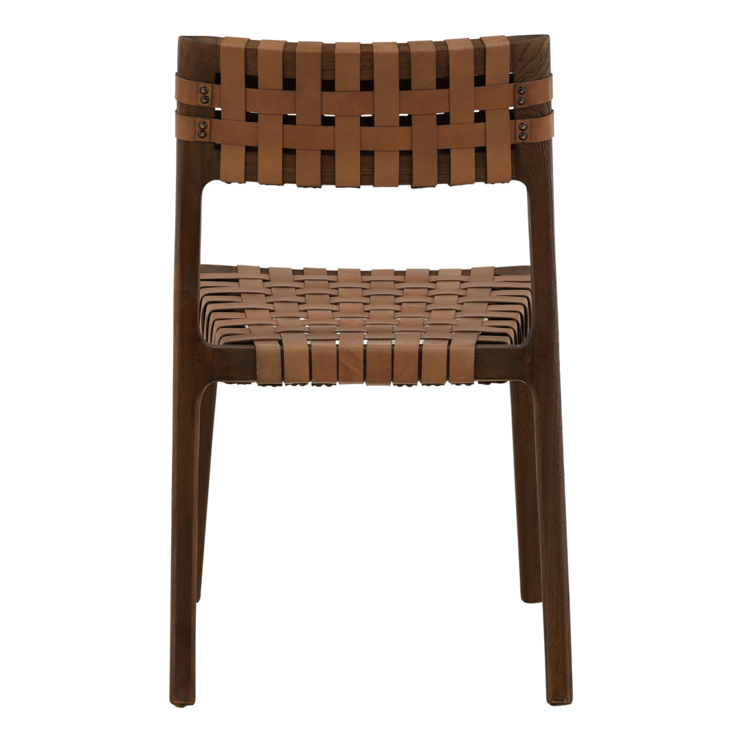 Leclaire Dining Chair Set of 2 Brown — Back