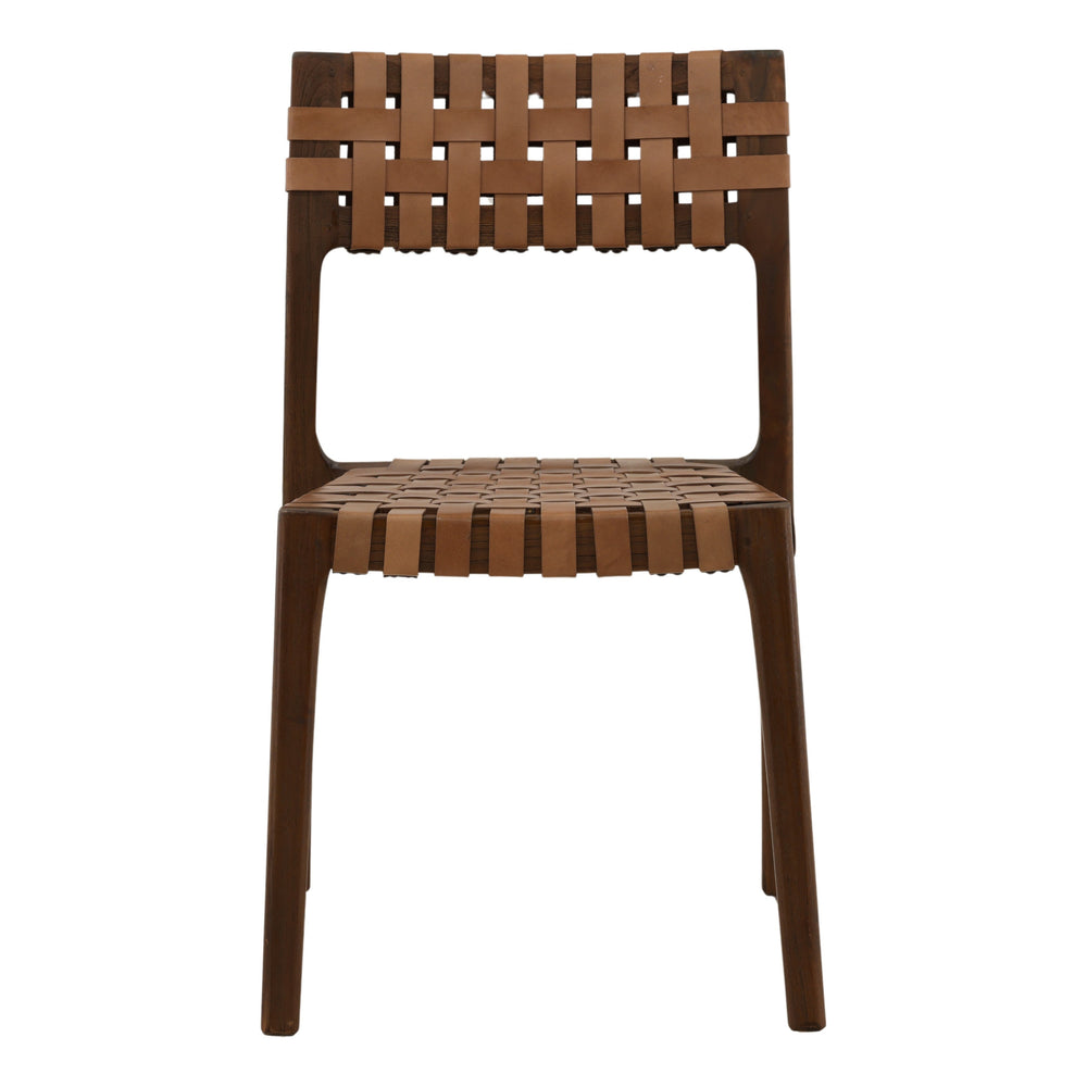 Leclaire Dining Chair Set of 2 Brown — Front