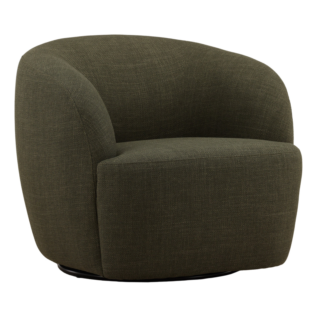 Milbrook Swivel Chair Green — Front Three-Quarter