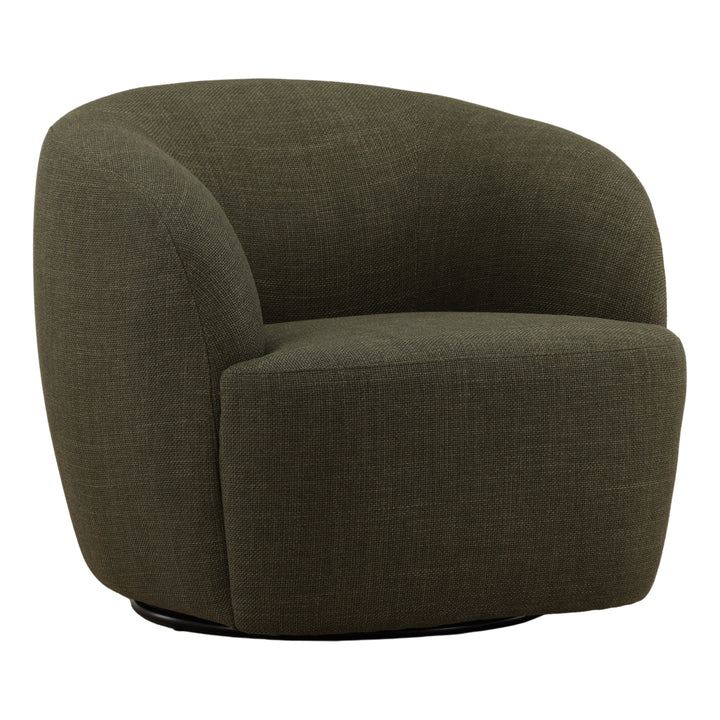 Milbrook Swivel Chair Green — Front Three-Quarter