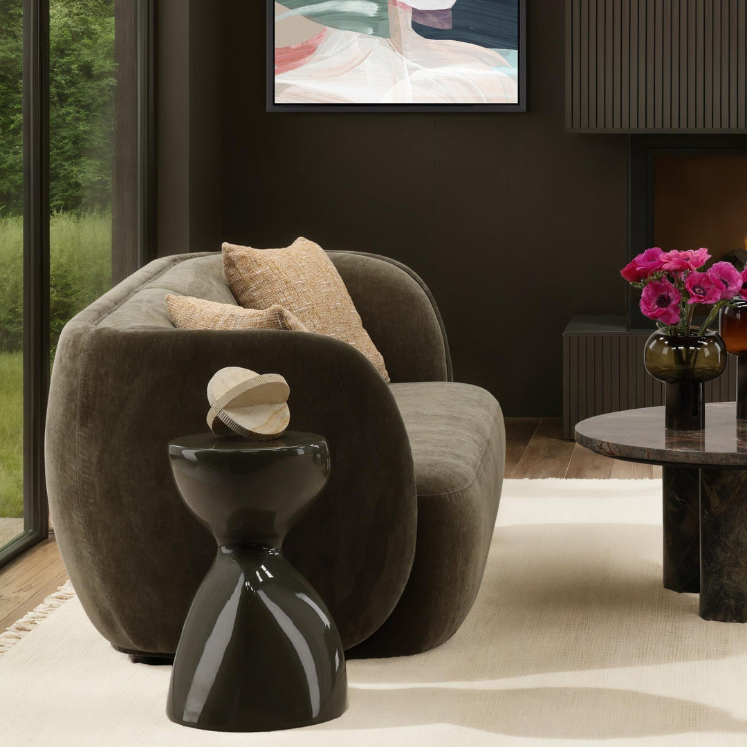 Glennhaven Sofa Olive — Lifestyle