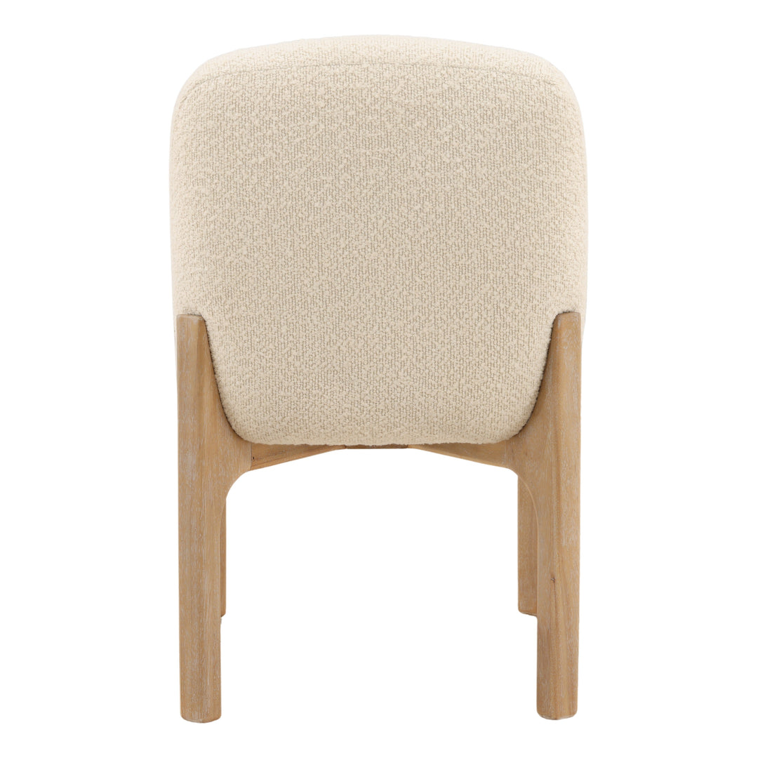 Emberly Dining Chair Set of 2 Cream — Back