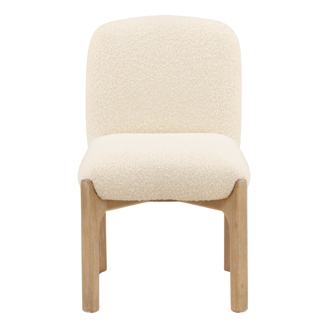 Emberly Dining Chair Set of 2 Cream — Front