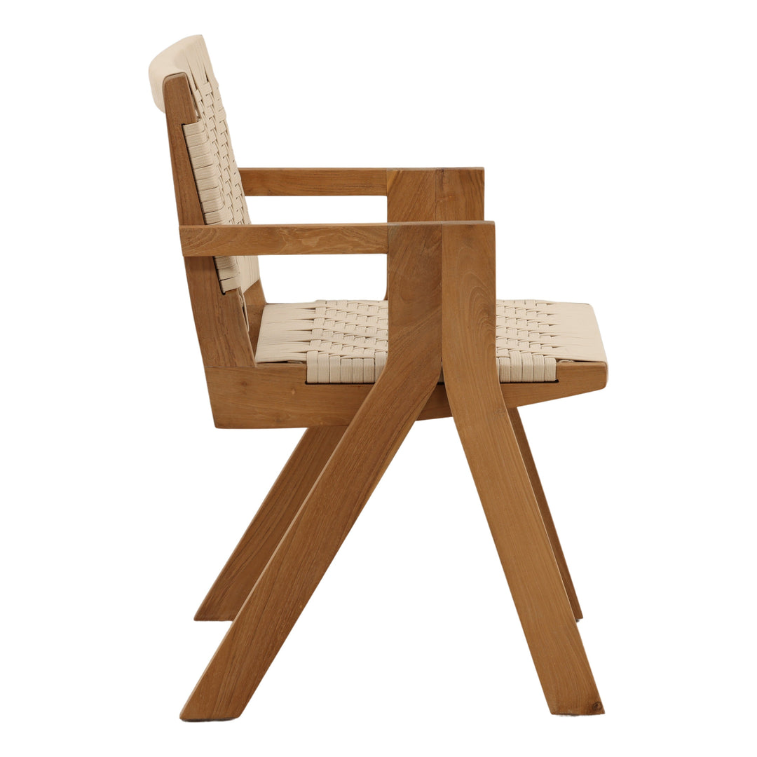 Meesa Outdoor Dining Chair Cream — Profile