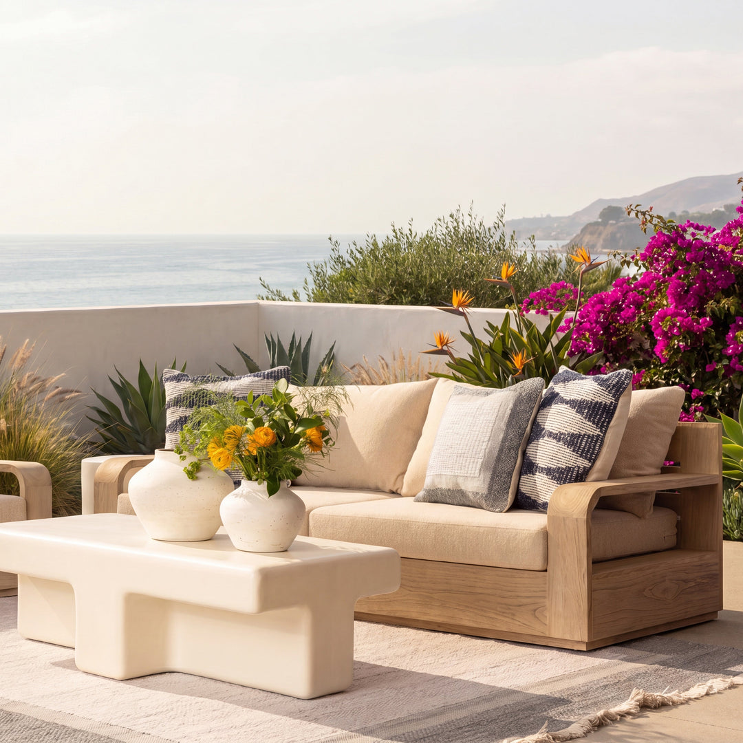 Lucrezia Outdoor Sofa Grey — Lifestyle