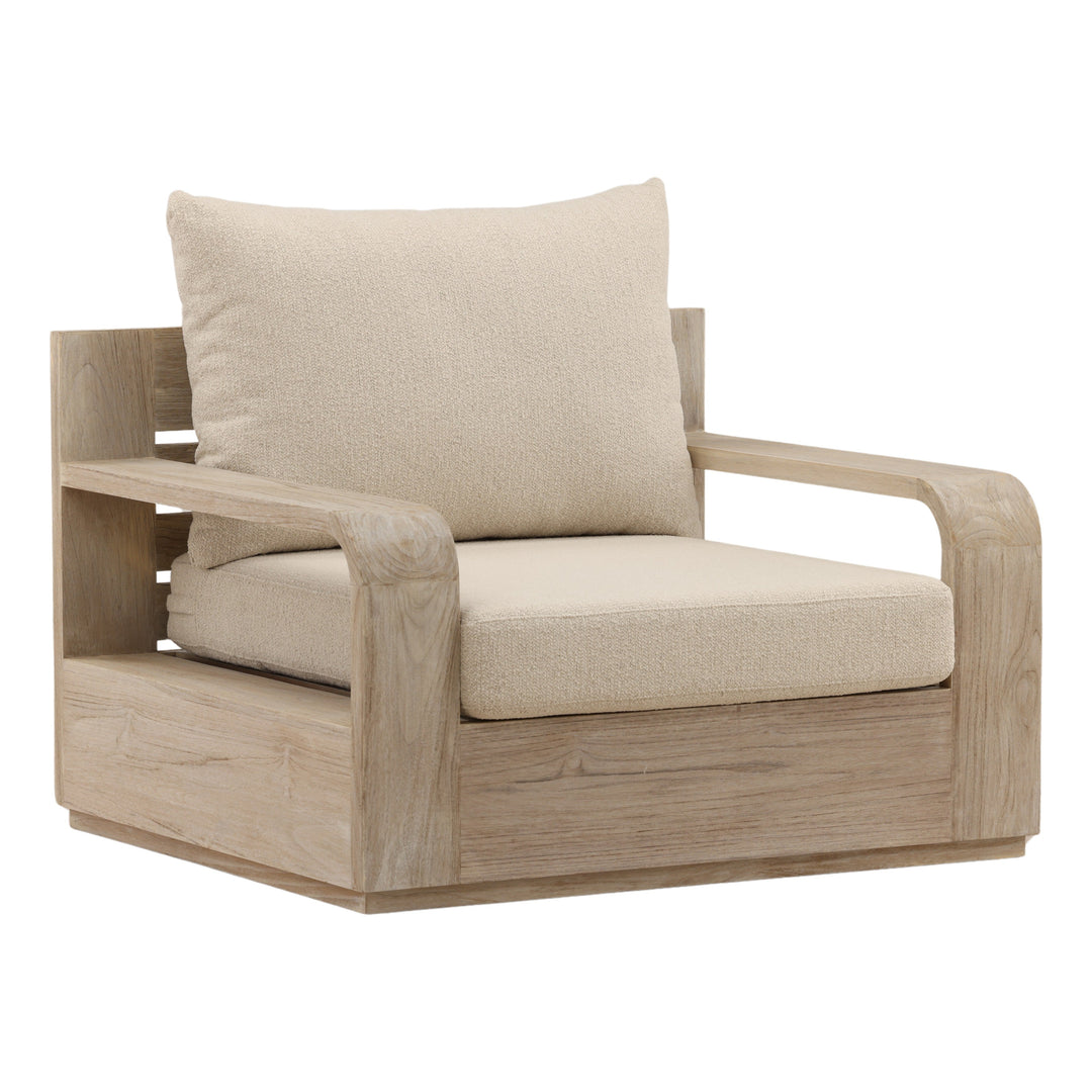 Lucrezia Outdoor Sofa Chair Grey — Front Three-Quarter
