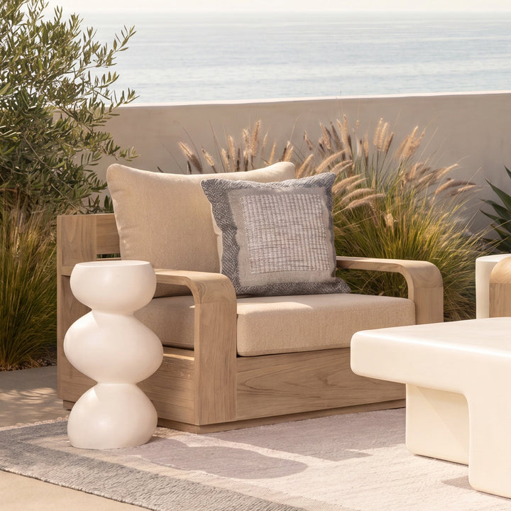 Lucrezia Outdoor Sofa Chair Grey — Lifestyle