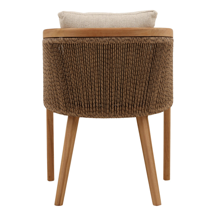 Kian Outdoor Dining Chair Sand — Back