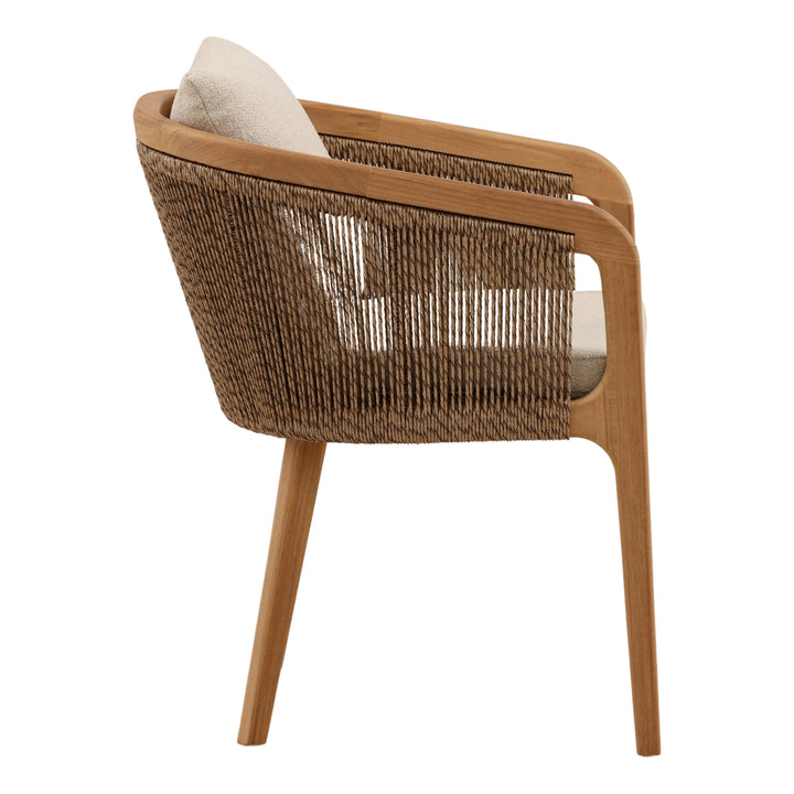 Kian Outdoor Dining Chair Sand — Profile