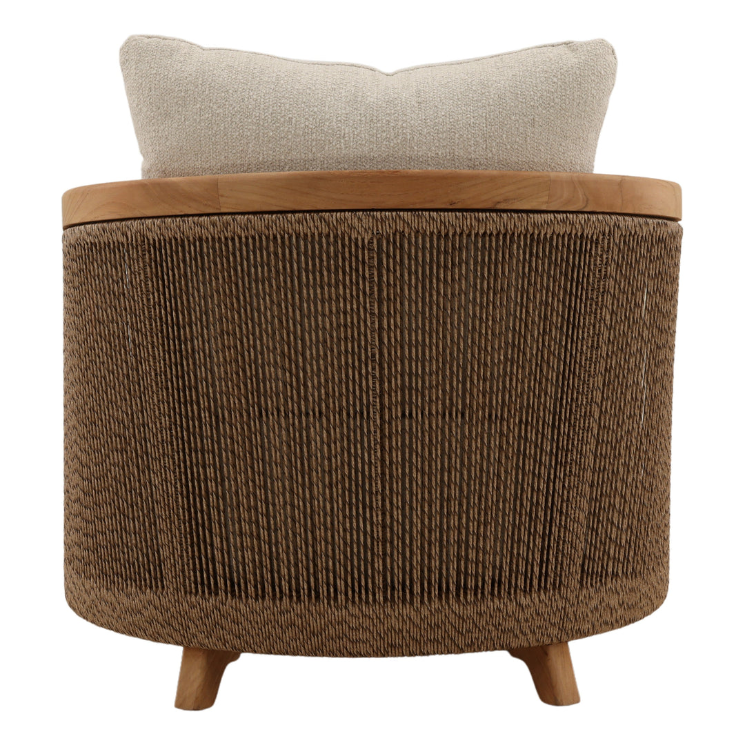 Kian Outdoor Chaise Sand — Back