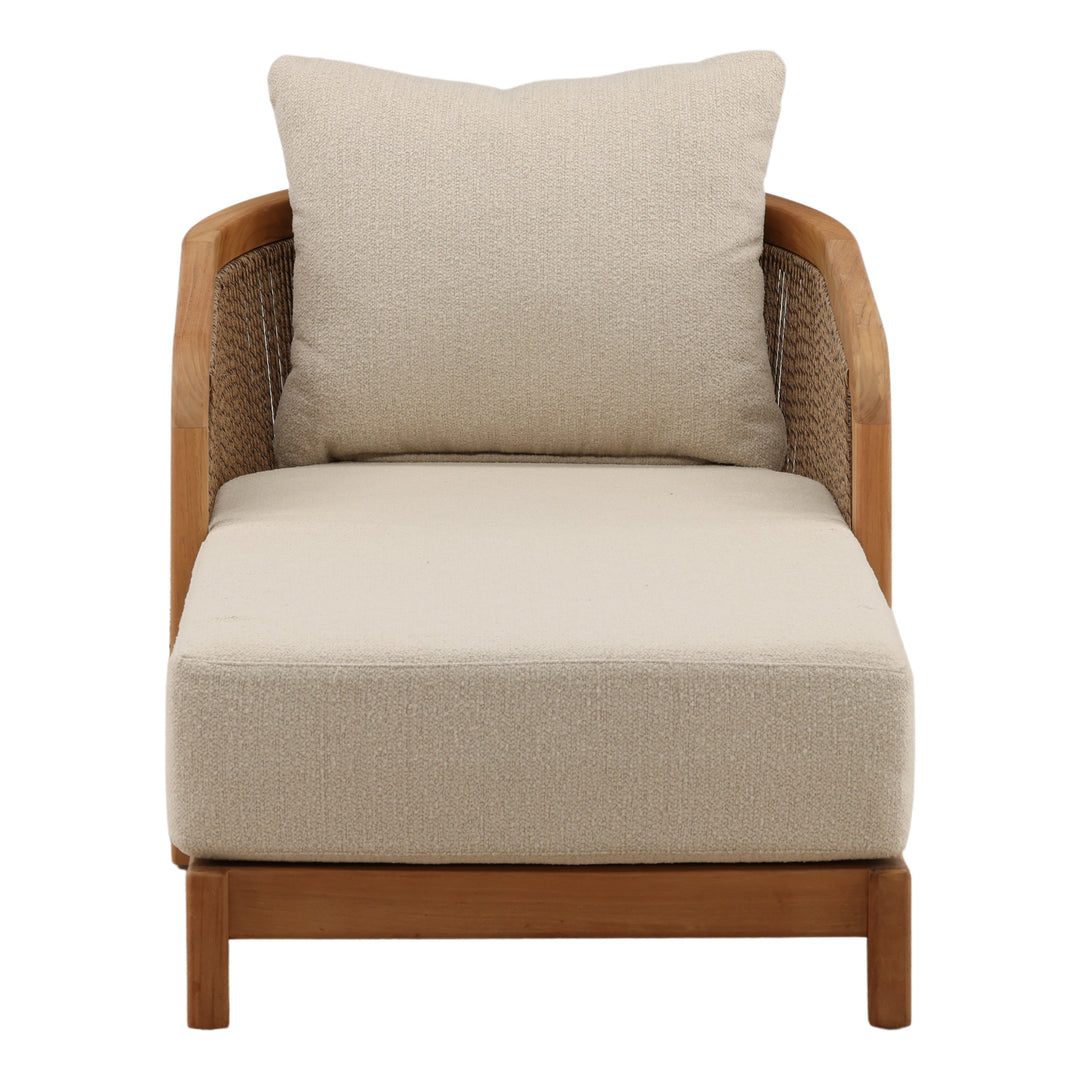 Kian Outdoor Chaise Sand — Front
