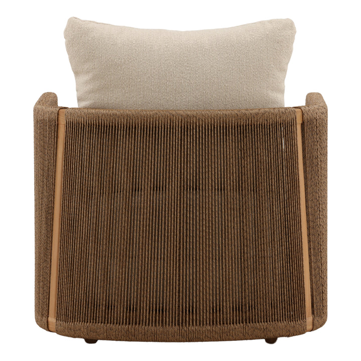 Zoisia Outdoor Sofa Chair Sand — Back