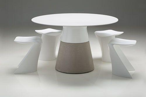 SwayLiving MALDIVES 63" Dining Table Round Concrete Base DINING TABLES