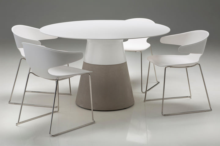 SwayLiving MALDIVES 63" Dining Table Round Concrete Base DINING TABLES